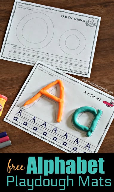 FREE Printable ABC Alphabet Letter Playdough Mats