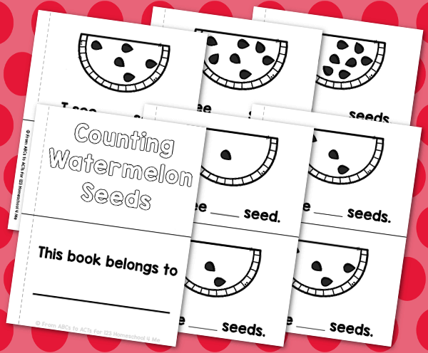 FREE Watermelon Counting Book Worksheets